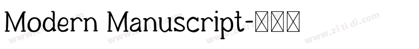 Modern Manuscript字体转换
